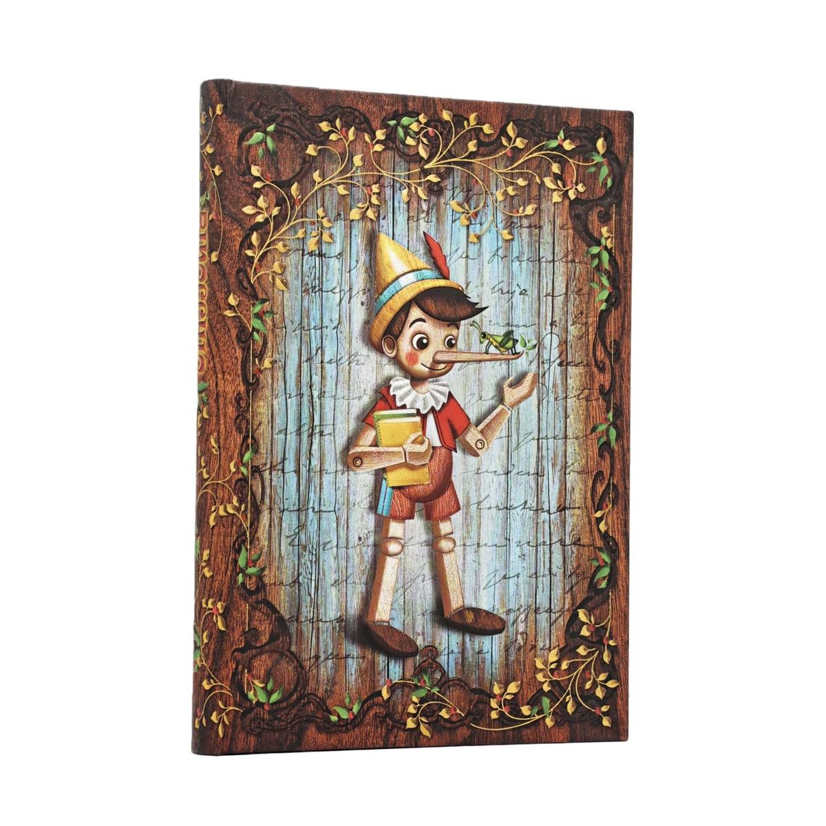 Carlo Collodi, Pinocchio Midi Lined Hardcover Journal, 144pg, 120GSM by Paperblanks (Fairy Tale Collection)