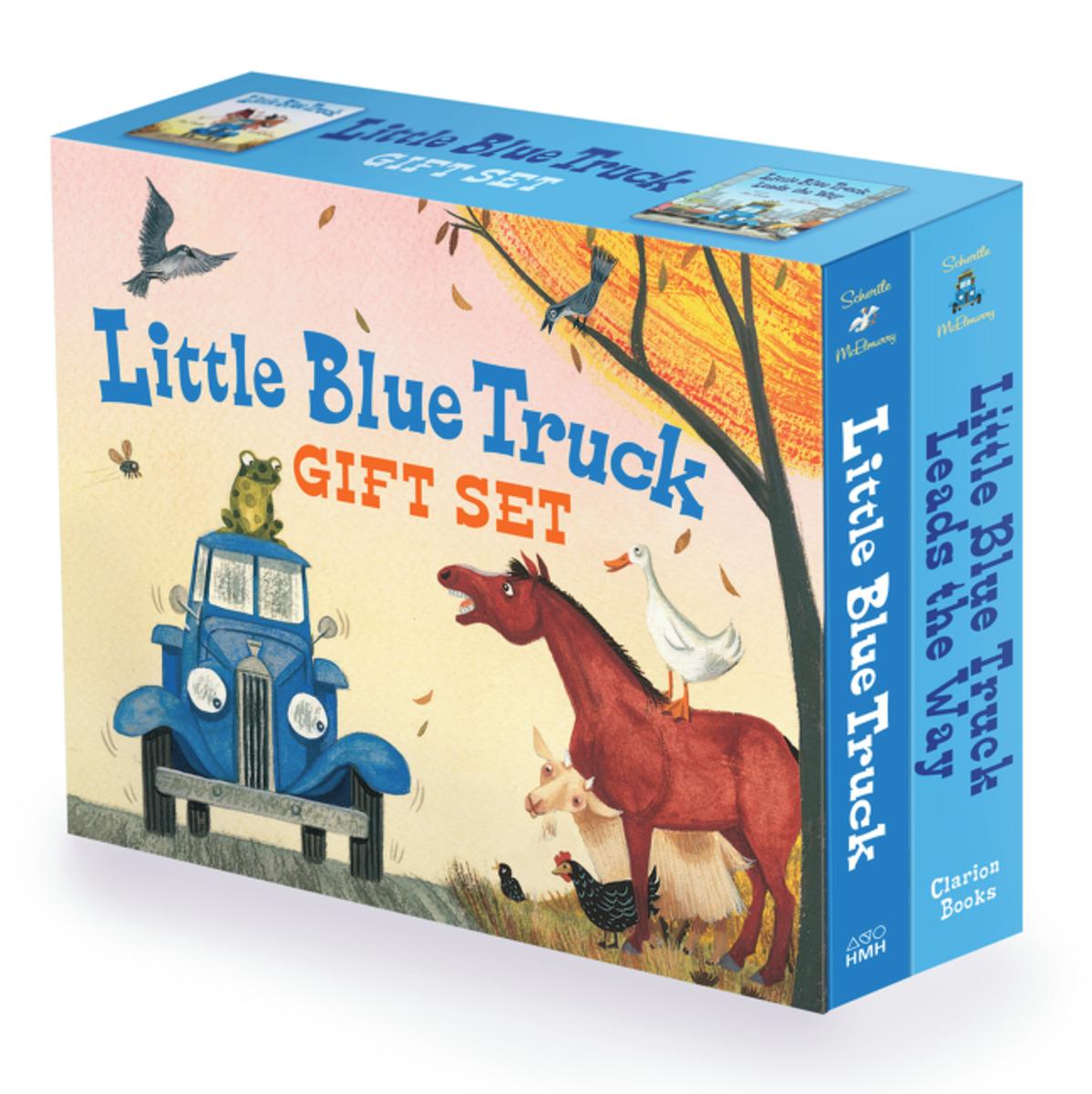 Little Blue Truck 2-Book Gift Set - Little Blue Truck Board Book, Little Blue Truck Leads the Way Board Book