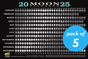 2025 Moon Calendar Card (5 pack) by Kim Long | Zenith Bookstore