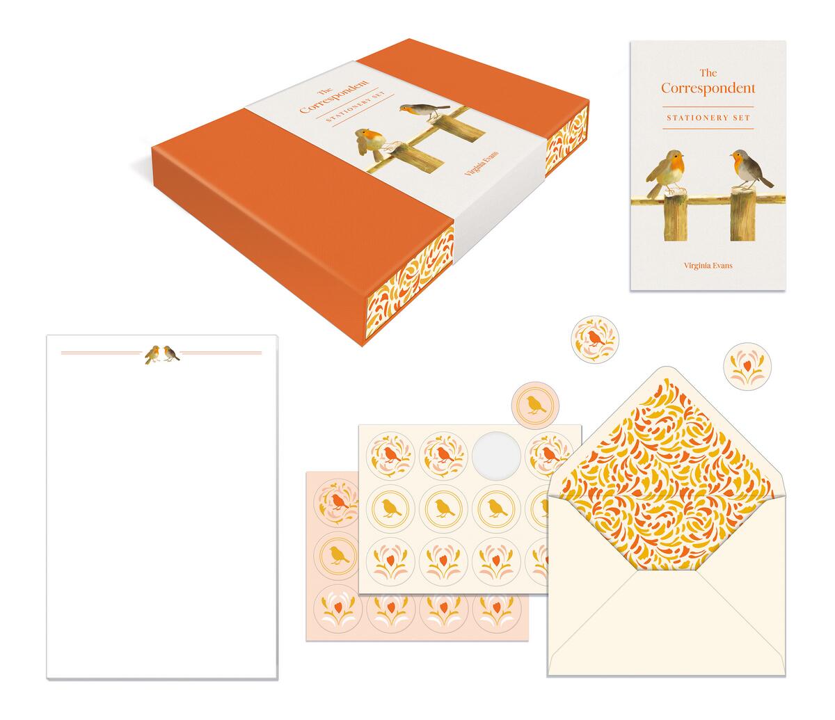 The Correspondent Stationery Set (Boxed Stationery): 20 Sheets of Writing Paper, 20 Matching Envelopes, and 24 Envelope Sticker Seals