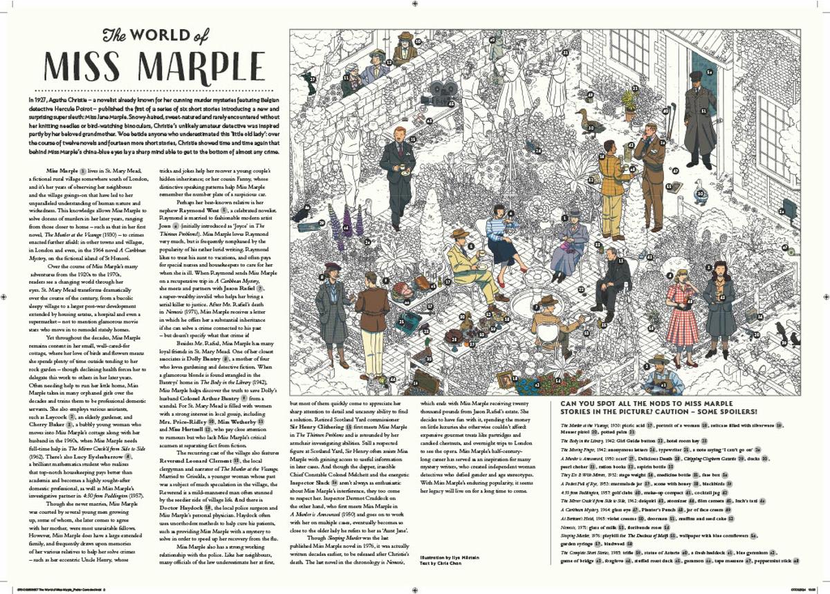 The World of Miss Marple 1000 Piece Puzzle by Chris Chan, 1000