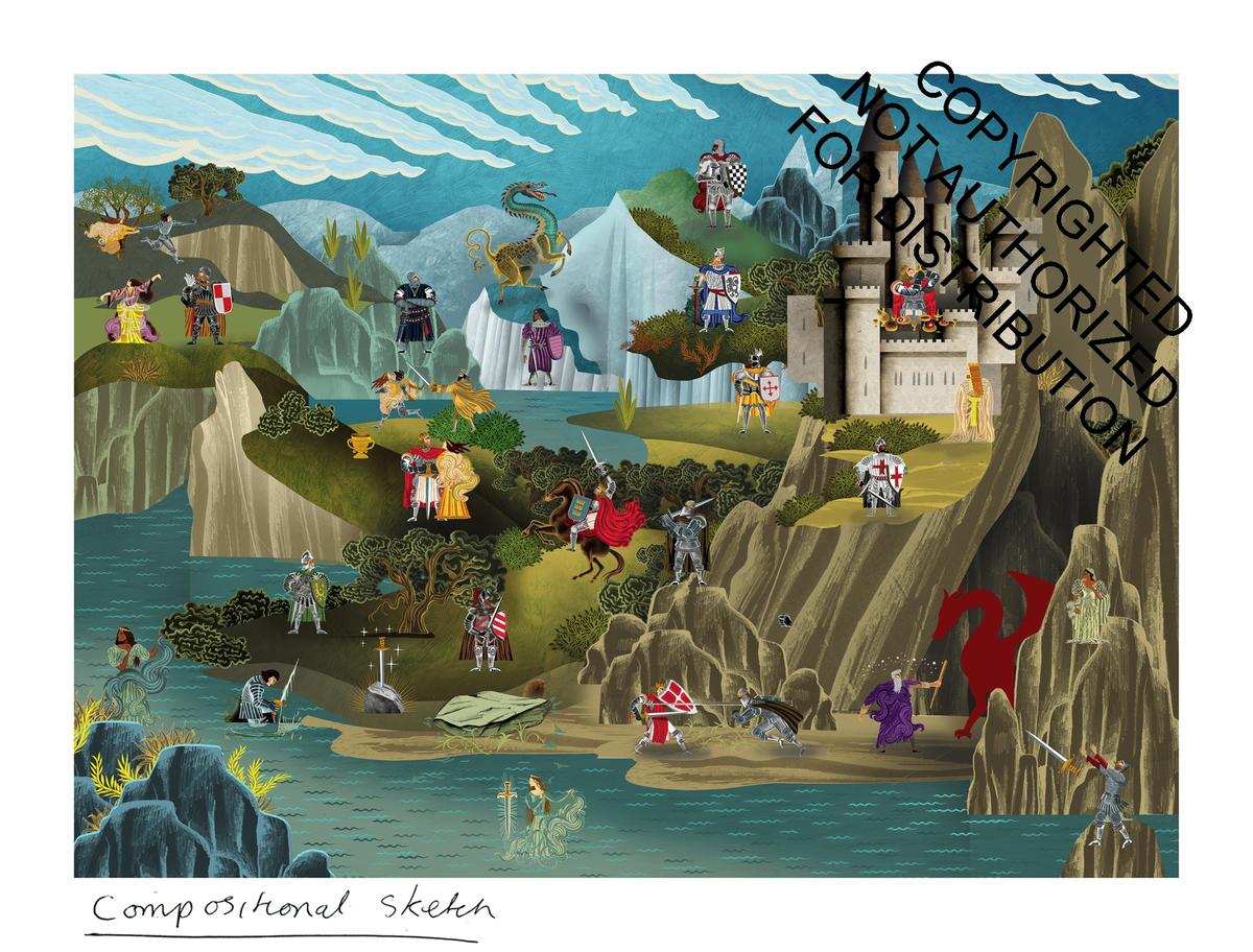 The World of King Arthur 1000 Piece Puzzle by Natalie Rigby, Tony