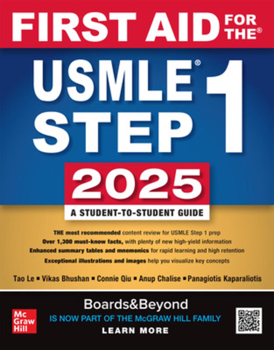 First Aid for the USMLE Step 1 2025 by Vikas Bhushan, Tao Le 