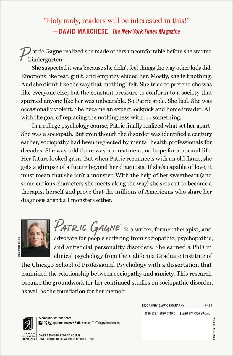 Sociopath by Patric Gagne | Author's Note