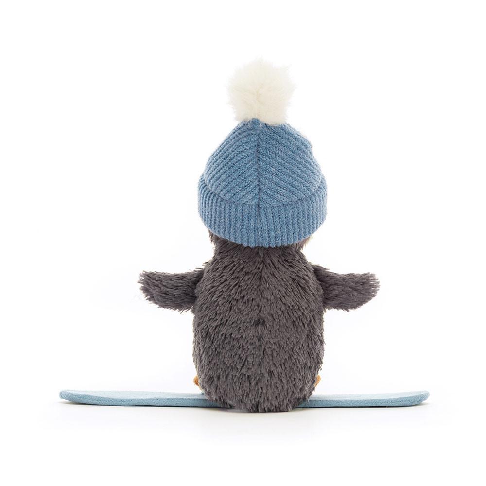 Peanut Penguin Snowboarding by Jellycat, H5