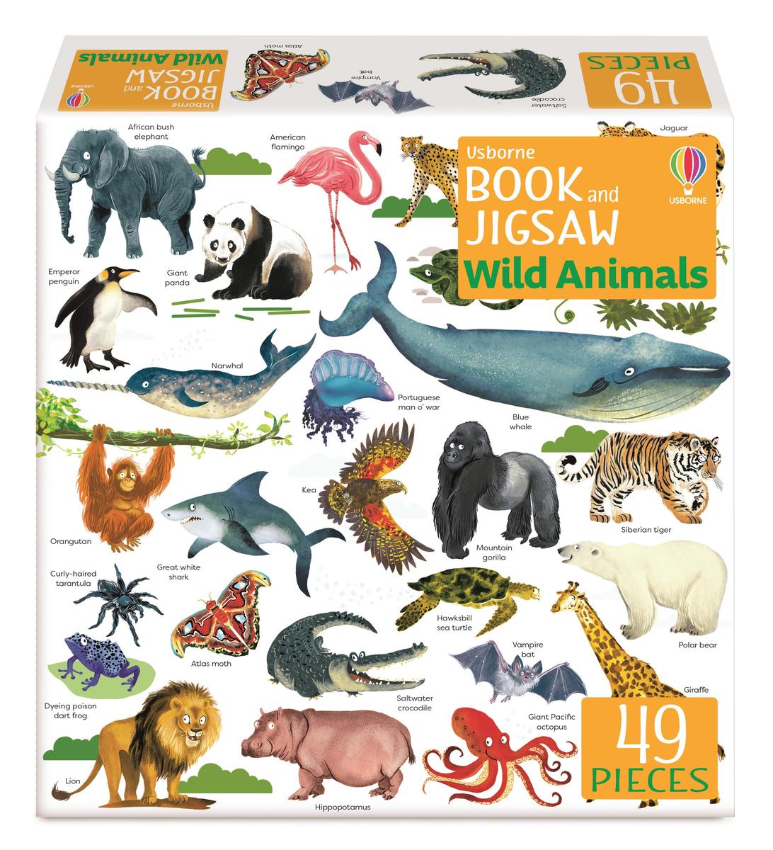 Usborne Book and Jigsaw - Wild Animals