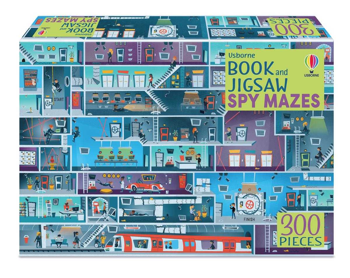 Usborne Book and Jigsaw - Spy Mazes