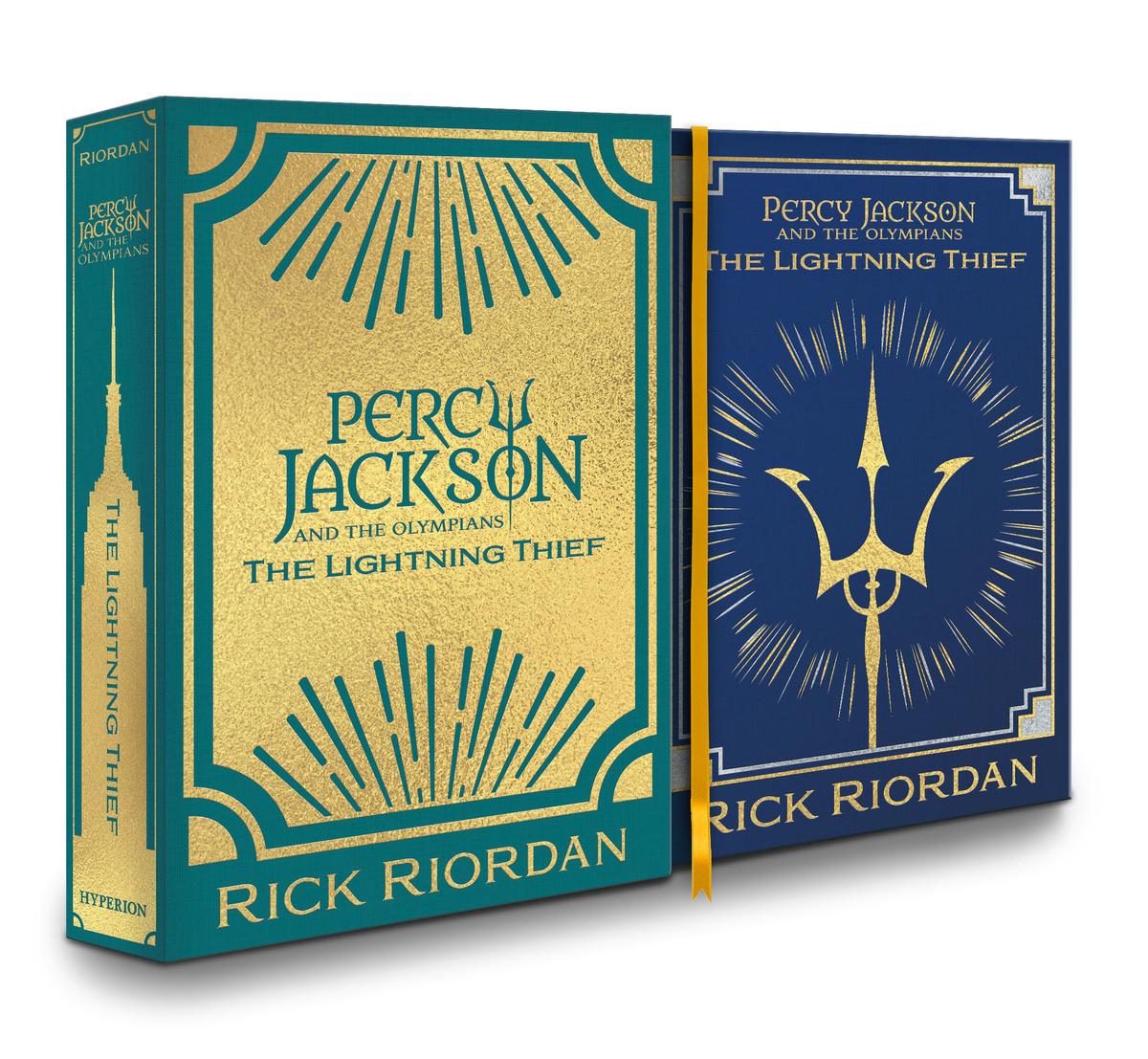 Percy Jackson and the Olympians The Lightning Thief Deluxe Collector's  Edition by Rick Riordan | Astoria Bookshop, image size:1200x1107