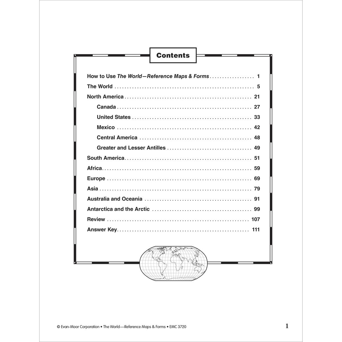 The World Reference & Map Forms by Evan-Moor Educational Publishers ...
