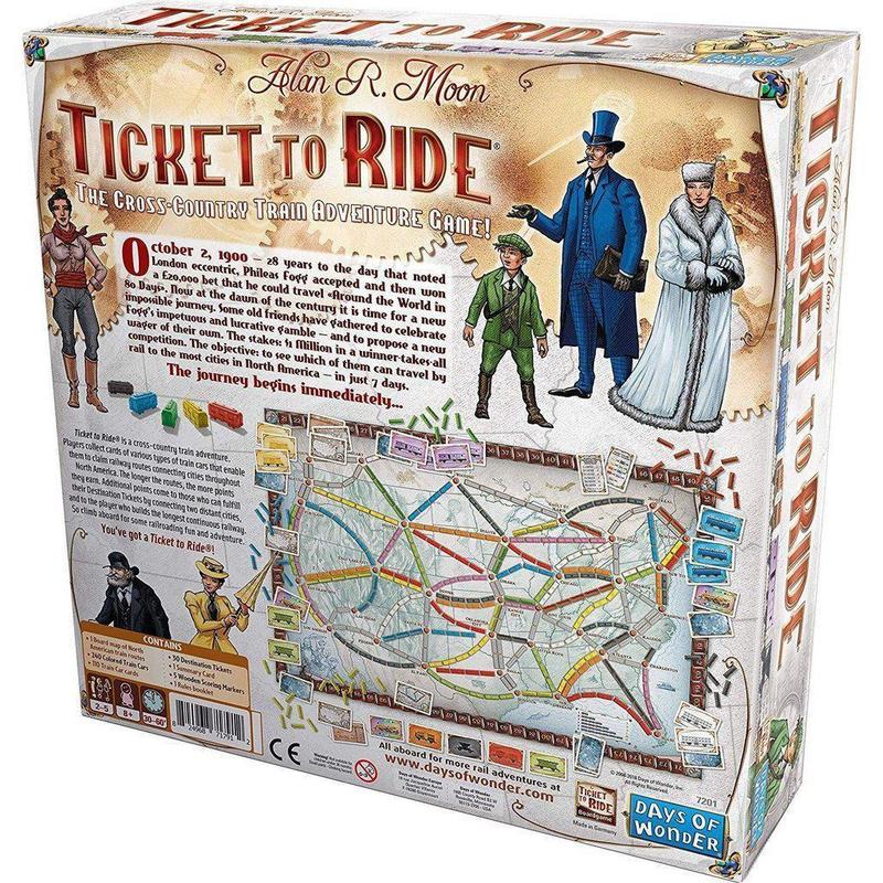 Days of Wonder Ticket To Ride Alan R. Moon Train Adventure Board Game  Complete