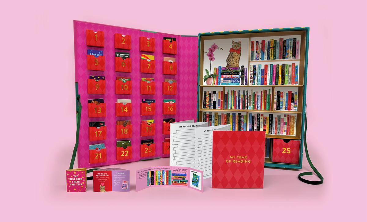 ヴィンテージ インダストリアル ELBE スプリングバインダー 3冊セット Bibliophile Advent Calendar for Booklovers by Jane Mount | Madison