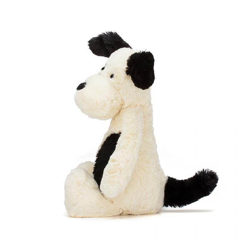 Bashful Black & Cream Puppy Medium by Jellycat, H12