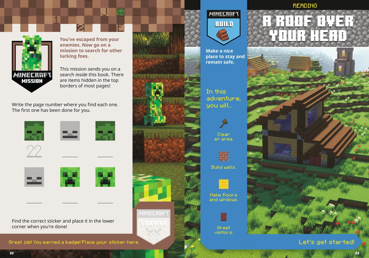 Official Minecraft Workbook by House Random | School House Teaching Supplies