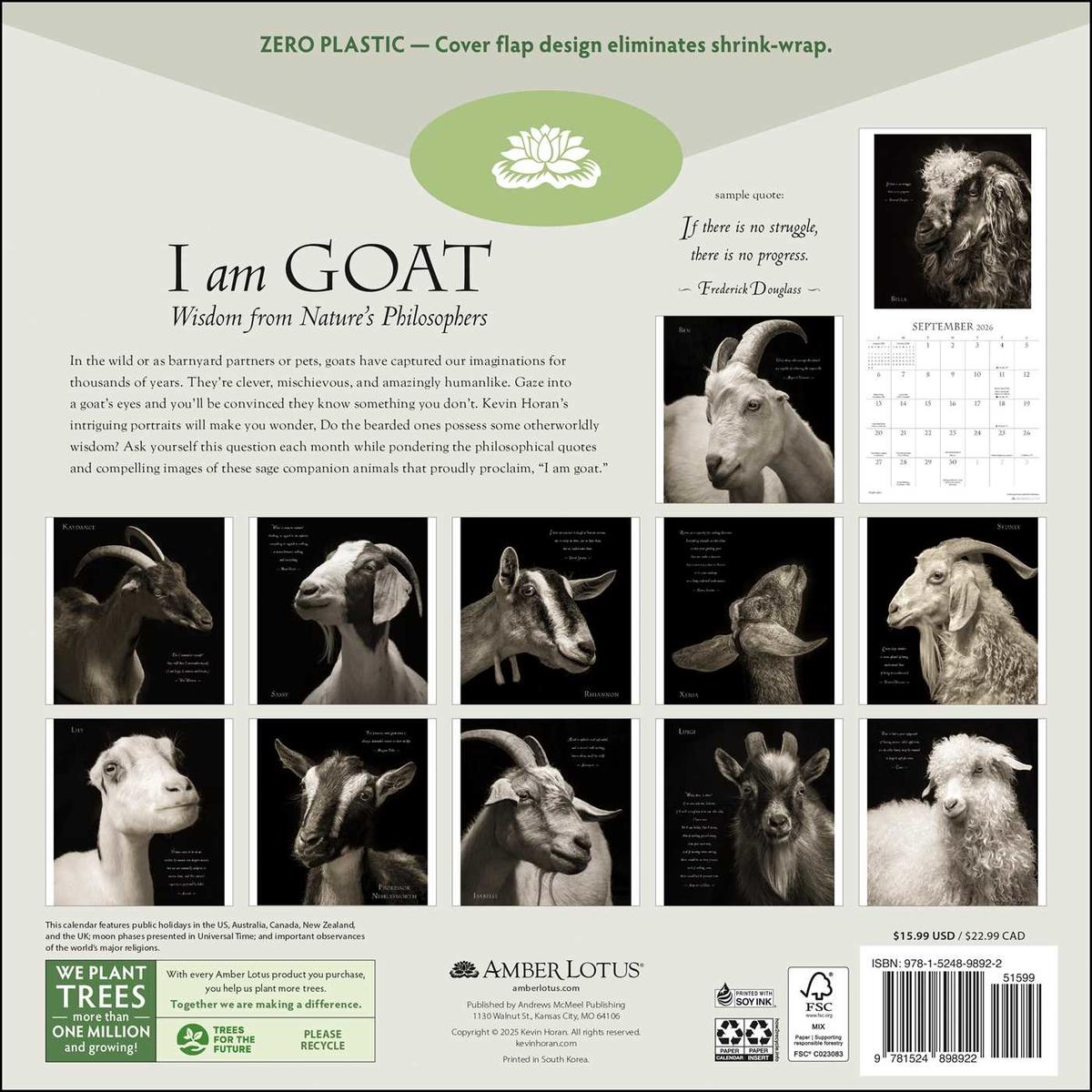 2026 I Am Goat Wall Calendar by Kevin Horan | Grass Roots Books & Music