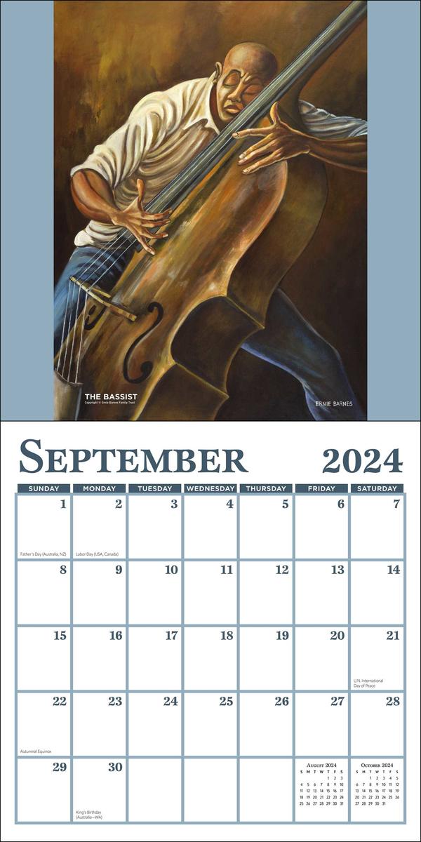 2024 Ernie Barnes Wall Calendar by Ernie Barnes Estate