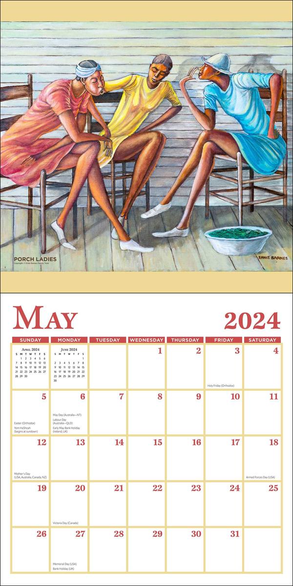 2024 Ernie Barnes Wall Calendar by Ernie Barnes Estate