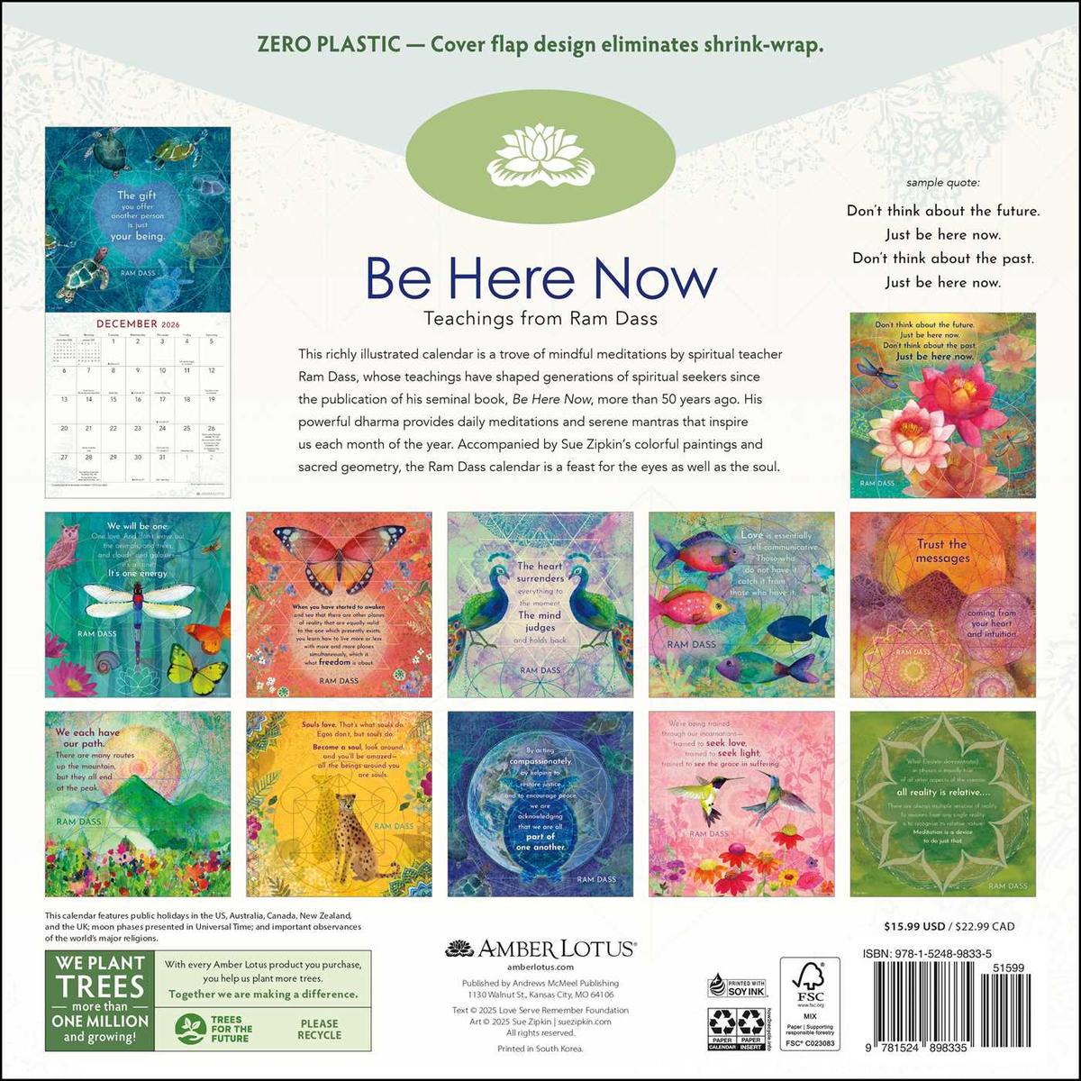 2026 Be Here Now Wall Calendar by Ram Dass, Sue Zipkin | Singing Pebble  Books