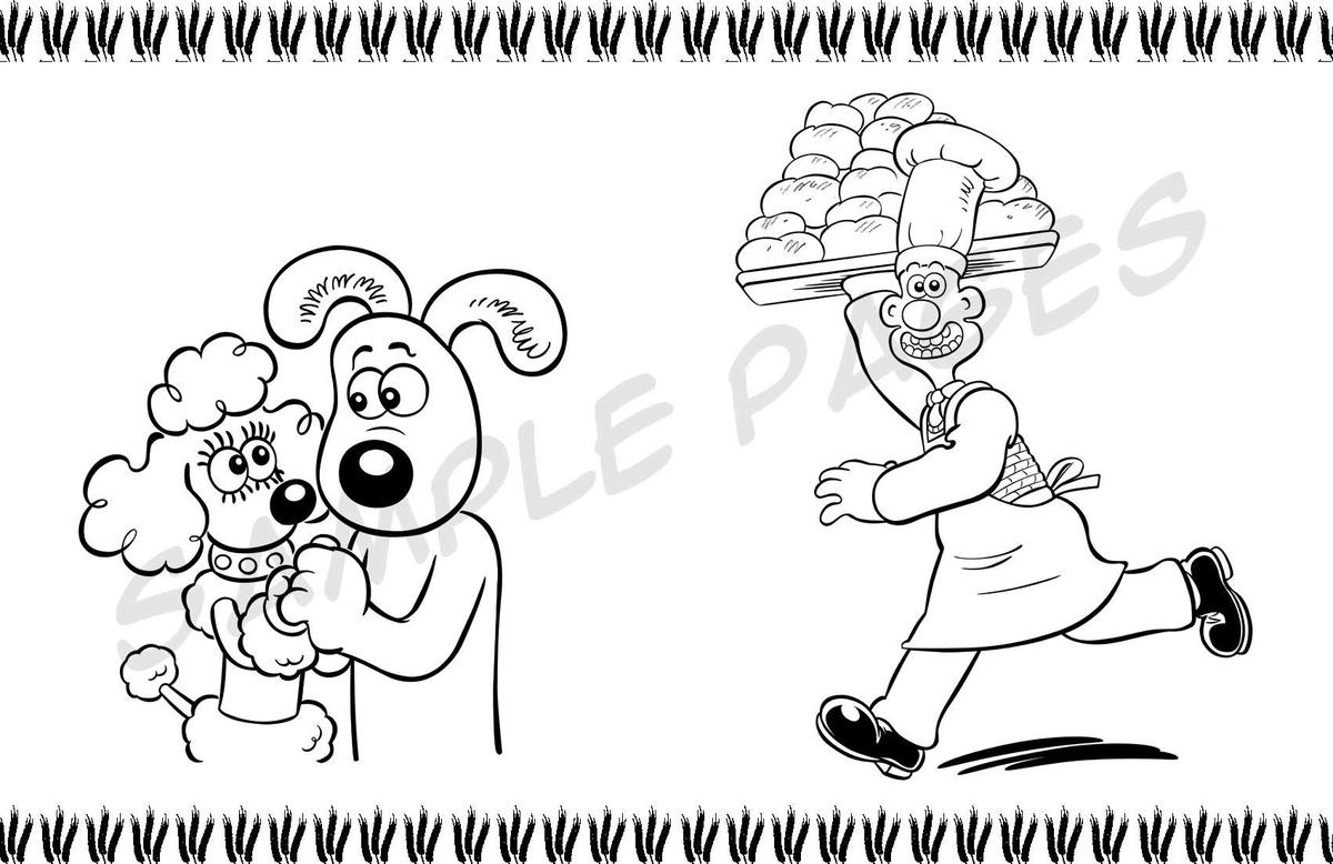 wallace gromit coloring pages