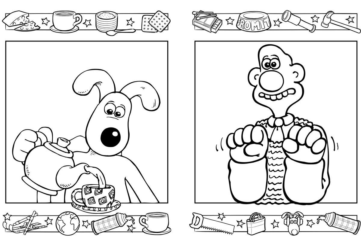 wallace gromit coloring pages