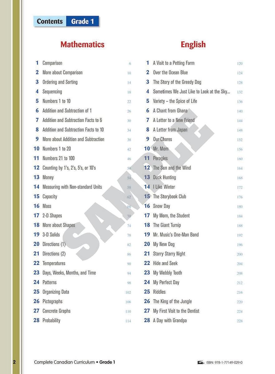 Complete Canadian Curriculum 1 (Revised & Updated) by Book Company