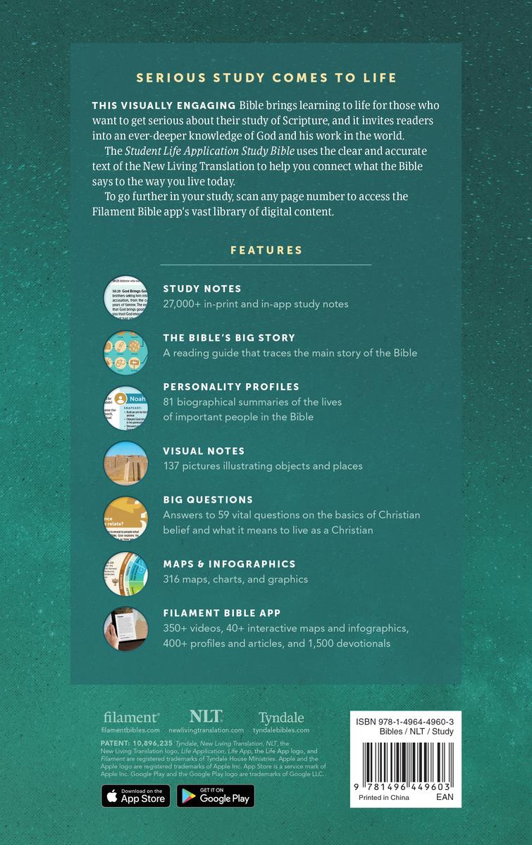 NLT Student Life Application Study Bible, Filament Enabled