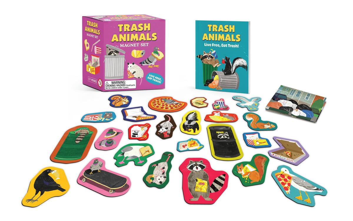 Trash Animals Magnet Set - Live Free, Eat Trash!