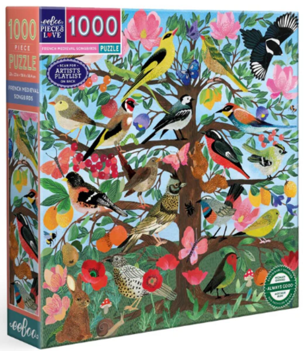 French Medieval Songbirds 1000pc Puzzle