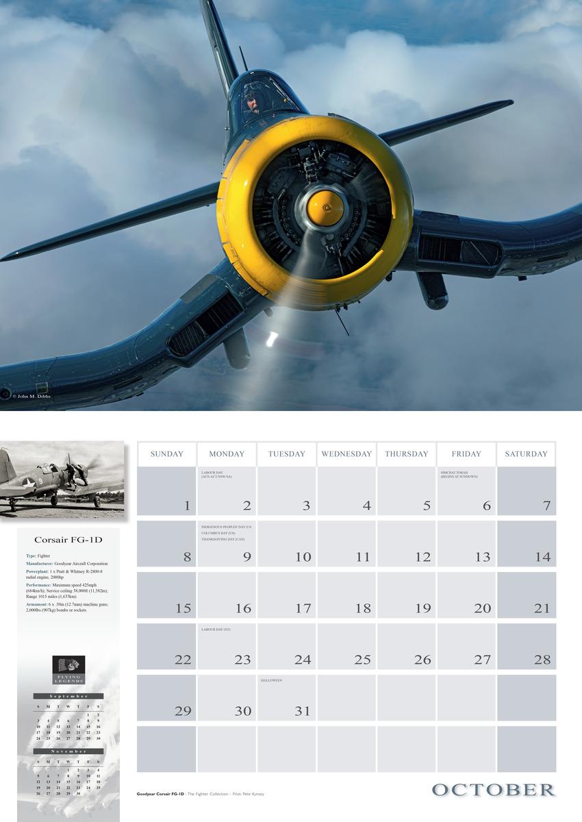 洋書 FLYING LEGENDS Flying Legends 2023: 16-Month Calendar - September 2022
