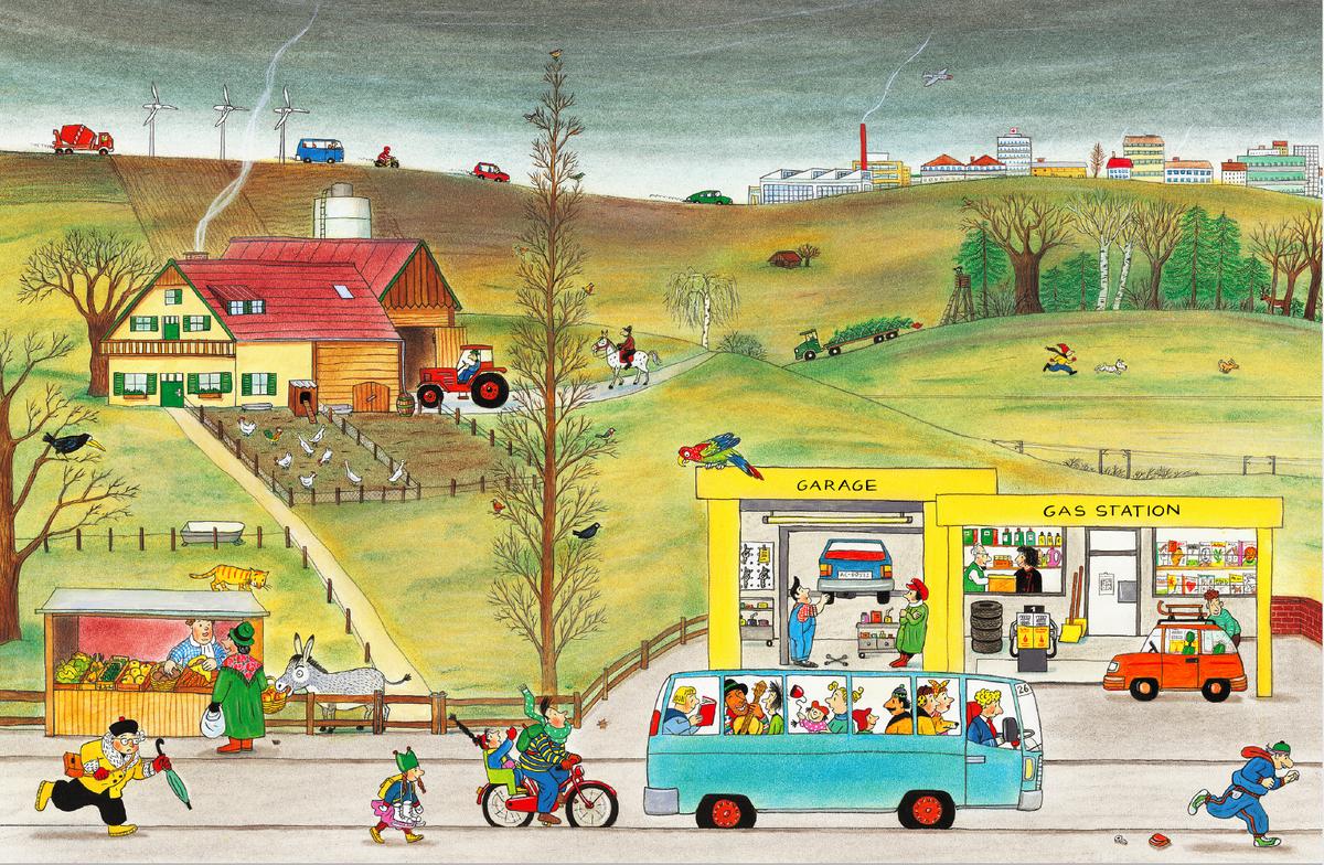 All Around Bustletown by Rotraut Susanne Berner | Otter Books