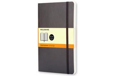 Moleskine Classic Notebook, Large, Plain, Black, Soft Cover (5 X 8.25)