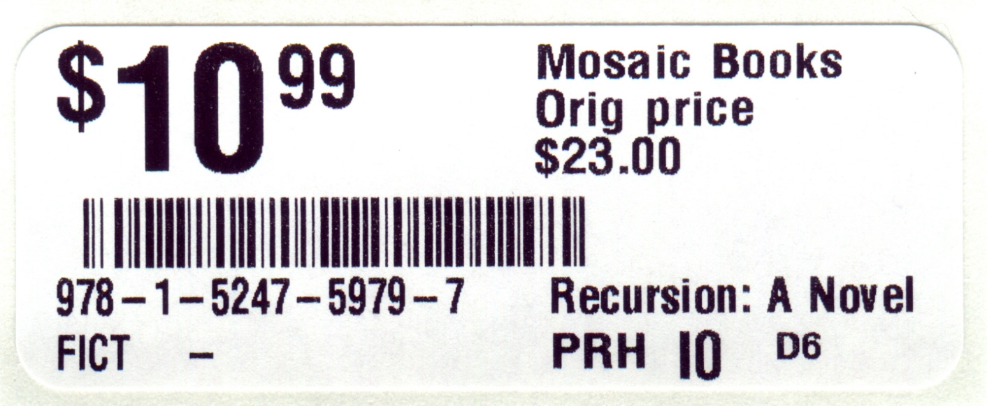 Sale Price Book Label